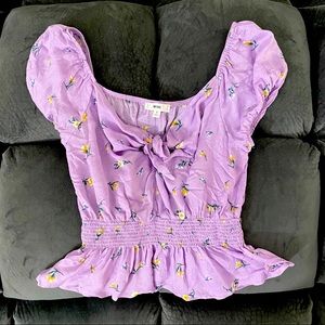 Light purple floral blouse -size small- NWT